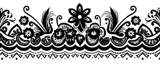 Fototapeta premium frame, floral, border, vintage, vector, decoration, flower, ornament, design, illustration, pattern, black, swirl, card, wedding, ornate, banner, art, decor, invitation, leaf, element, style, scroll, 