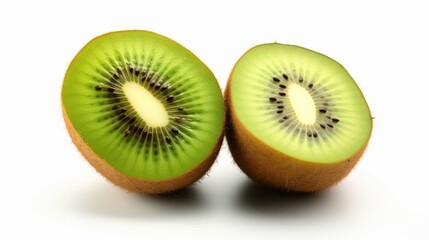 Fresh kiwi fruit cut in half, perfect for healthy eating concept