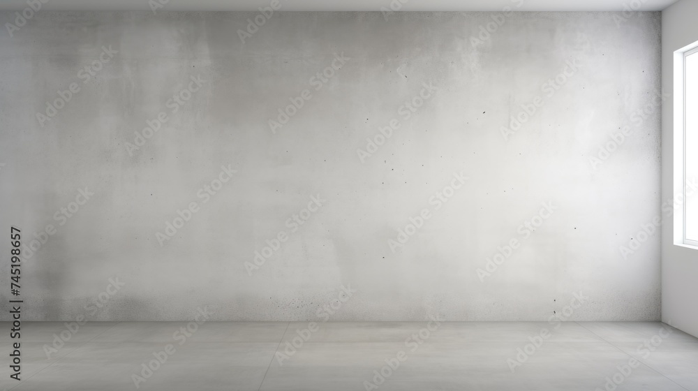 Poster a simple image of an empty room with a window and a white wall. suitable for various design projects