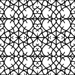 Obraz premium Seamless pattern, pattern, line art pattern, background, pattern, seamless, leaf, floral, vector, flower, decoration, plant, wallpaper, nature, design, illustration, ornament, art, branch, tree, 