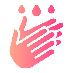 washing hands gradient icon