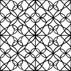 Naklejka premium Seamless pattern, pattern, line art pattern, background, pattern, seamless, leaf, floral, vector, flower, decoration, plant, wallpaper, nature, design, illustration, ornament, art, branch, tree, 