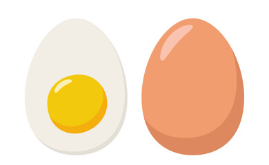 Vector eggs. Vector illustration. Isolated on white background. Flat design.	
