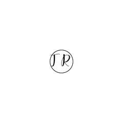 TR black line initial Monogram Logo Design Template