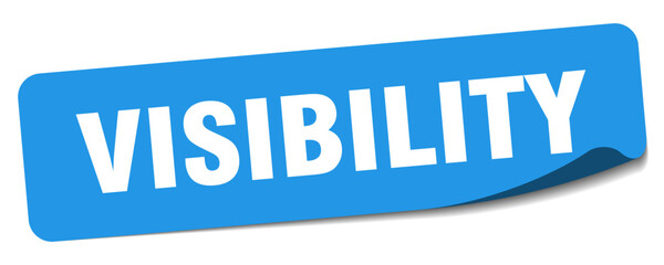 visibility sticker. visibility label
