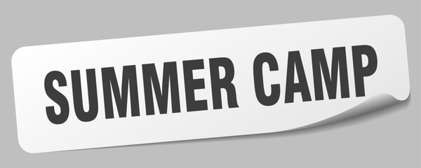 summer camp sticker. summer camp label