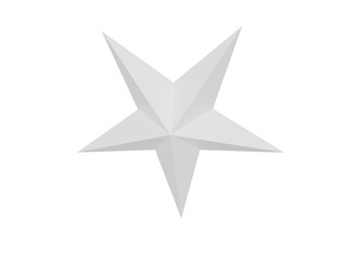 White volumetric star. 3d render.