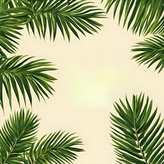 Seamless Background With Palm Trees