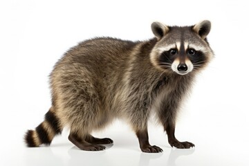 Fototapeta premium close up of a raccoon isolated on white