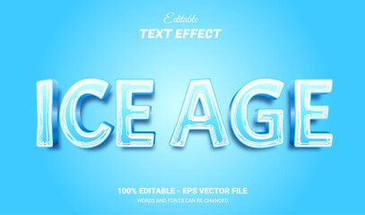 ice age editable text effect