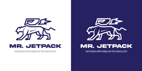 Mr Jetpacks Tiger Logo Templates - Nothing Impossible in Technology