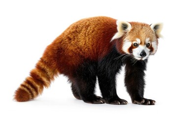 red panda isolated on white background
