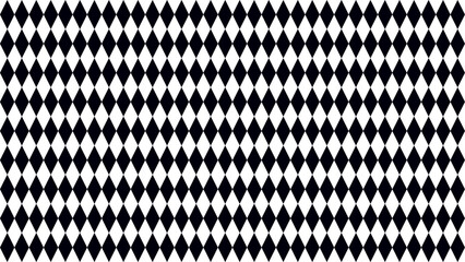 Geometric, diamond seamless pattern in black and white color,  vector illustration.	