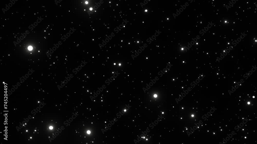 Aufkleber dust particles floating in the air. white colored dust particles background animation.