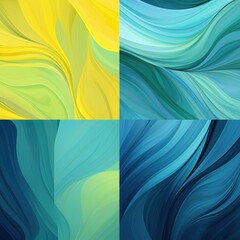 Blue and Green abstract backgrounds wallpapers, in the style of bold lines, dynamic colors