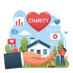 Charity vector illustration
