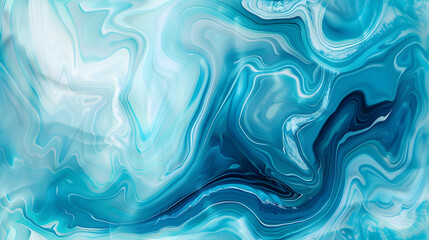 Elegant Blue Marble Swirl Background with Cyan Accents for Luxurious Design