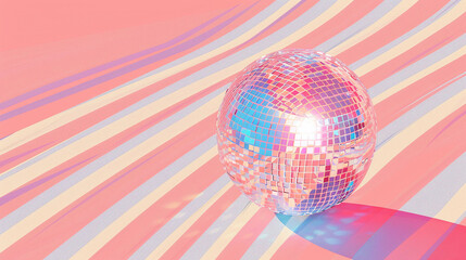 Glamorous Disco Ball Casting Vibrant Hues