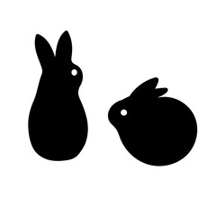 シンプルなかわいいうさぎのイラスト素材
