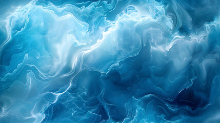 Elegant Blue Marble Swirl Background with Cyan Accents for Luxurious Design