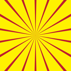 Vintage abstract template with sunrays on light background. Sunlight abstract background. Starburst wallpaper. Retro bright backdrop.