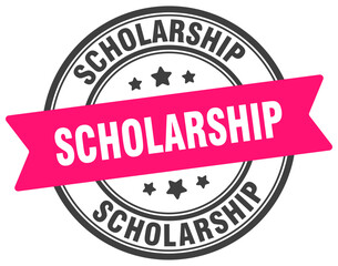 scholarship stamp. scholarship label on transparent background. round sign