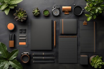 logo design on a clean and modern stationery set