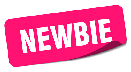 newbie sticker. newbie label