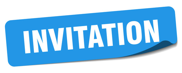 invitation sticker. invitation label