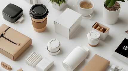 logo mockup on a promotional merchandise item - obrazy, fototapety, plakaty