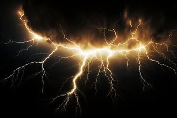 Deurstickers lightning in the night © shuja