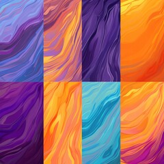 Orange and Purple abstract backgrounds wallpapers, in the style of bold lines