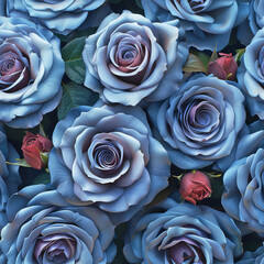 roses as a seamless tile, pattern background, ai generated