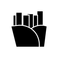 french fries glyph icon