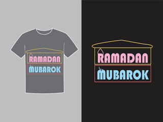Ramadan Mubarak T-Shirt Design vector template