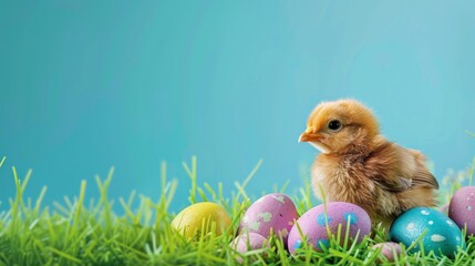 Banner with Easter concept ,Bright contrast, high quality