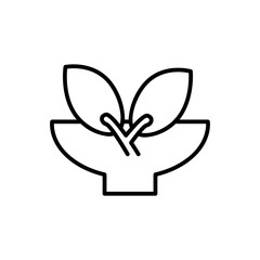 green tea line icon