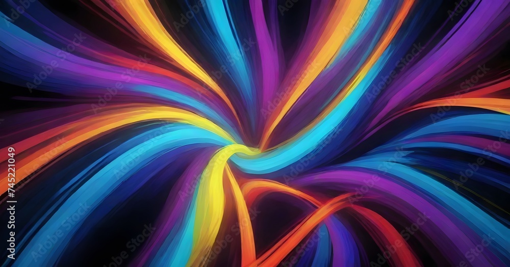 Poster vibrant swirls of color dance across the canvas, creating a dynamic and visually captivating abstrac