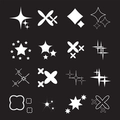 Star burst sticker vector set. Stars collection. Star icons. Starburst flower sale badge. Star blank label, stickers emblem. Shine symbol illustration. Sun ray frames, quality signs, sale icon, eps10