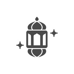 islamic arabic lantern vector icon