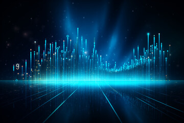 Naklejka premium Abstract technology digital line electronic network data innovation concept background.