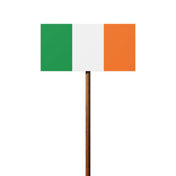 Schild mit der Flagge Irlands