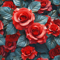 red roses, rose flower, ai generated