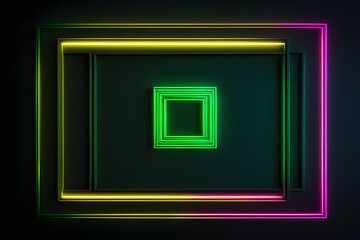 neon glowing frame