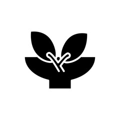 green tea glyph icon