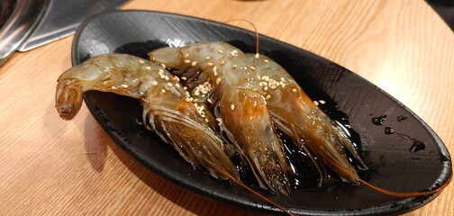 Shrimp marinated in soy sauce