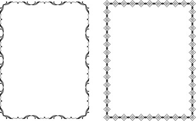 vector frames black on a white background