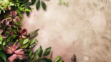 professional botanical theme with free space for your design
