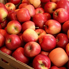 Fototapeta na wymiar red apples in a basket