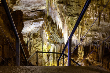 Prometheus Cave Natural Monument - largest cave in Georgia with stalactites and stalagmites,...